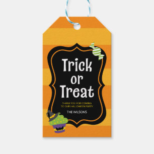 Étiquette douce de cadeau de Halloween de des