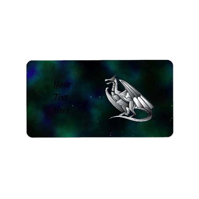 Étiquette Dragon de Silver Metallic (Devant)
