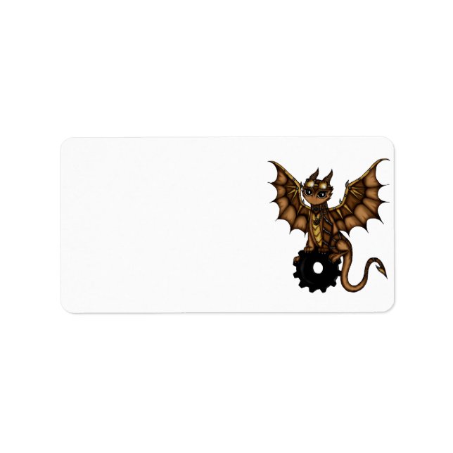 Étiquette Dragon Steampunk (Devant)