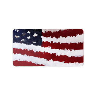 Étiquette Drapeau américain