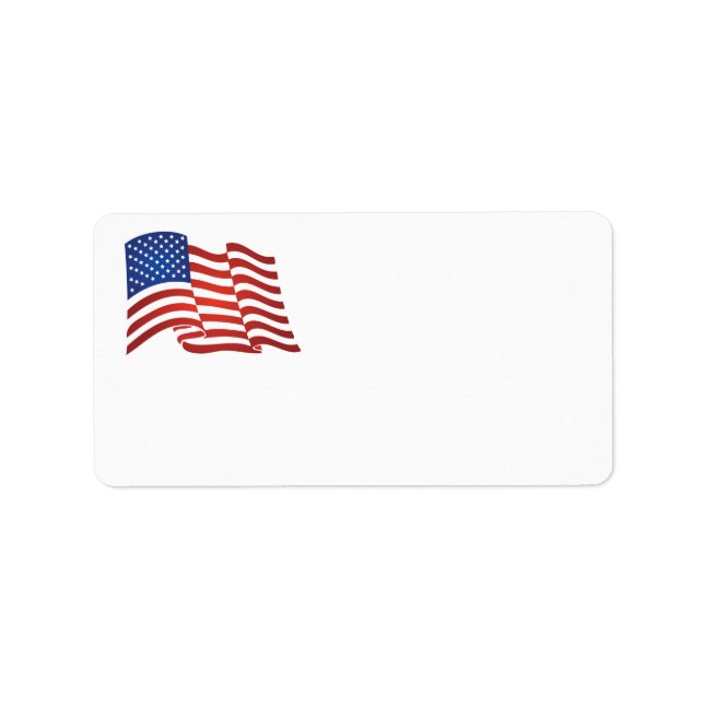 Étiquette Drapeau américain (Devant)