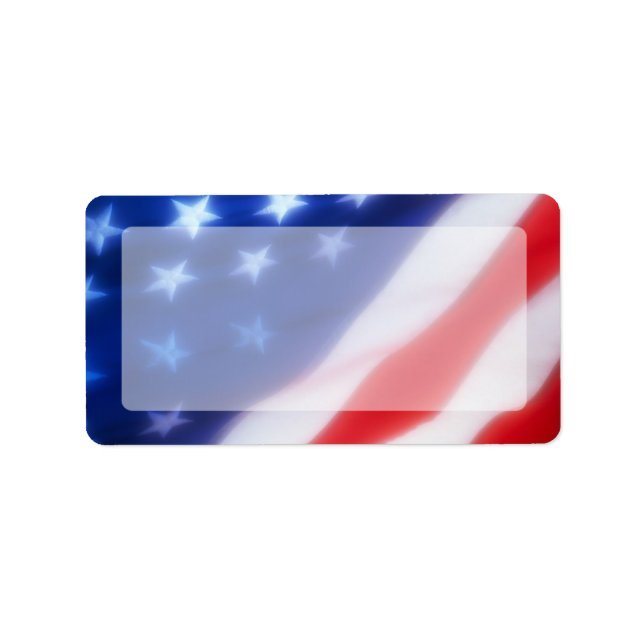 Étiquette Drapeau américain patriotique vide (Devant)