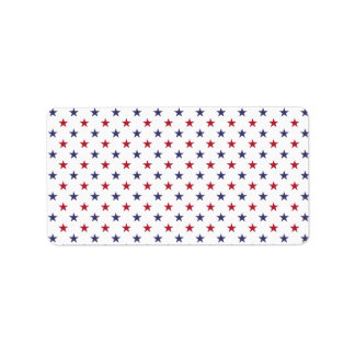 Étiquette Drapeau américain rouge et drapeau bleu étoiles