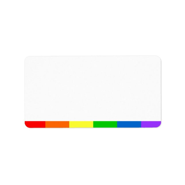 Étiquette Drapeau arc-en-ciel LGBT | Adresse vide (Devant)