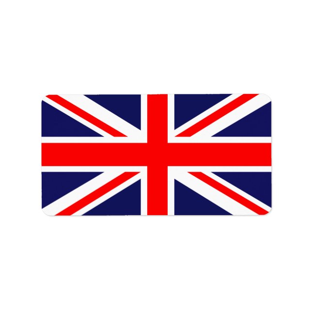 Étiquette Drapeau britannique (Devant)