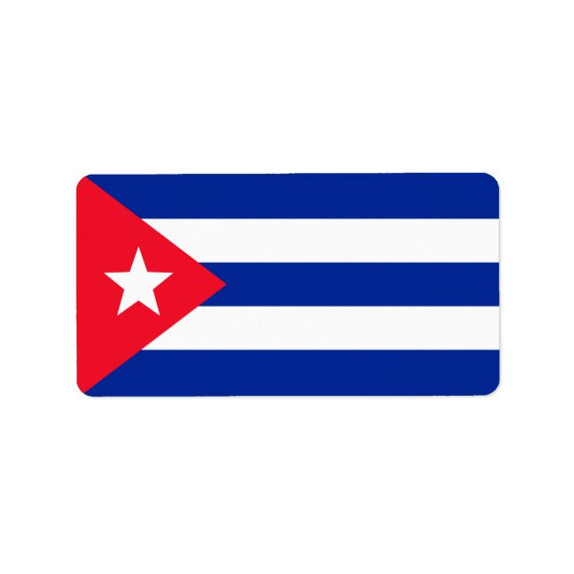 Étiquette Drapeau Cuba (Devant)