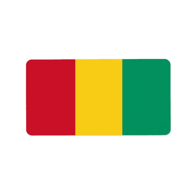 Étiquette Drapeau de Guinée (Devant)