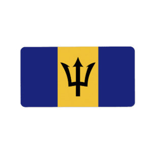 Étiquette Drapeau de la Barbade