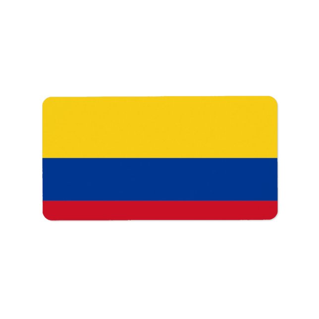 Étiquette Drapeau de la Colombie (Devant)