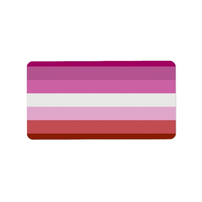 Étiquette Drapeau de la fierté lesbienne (Devant)