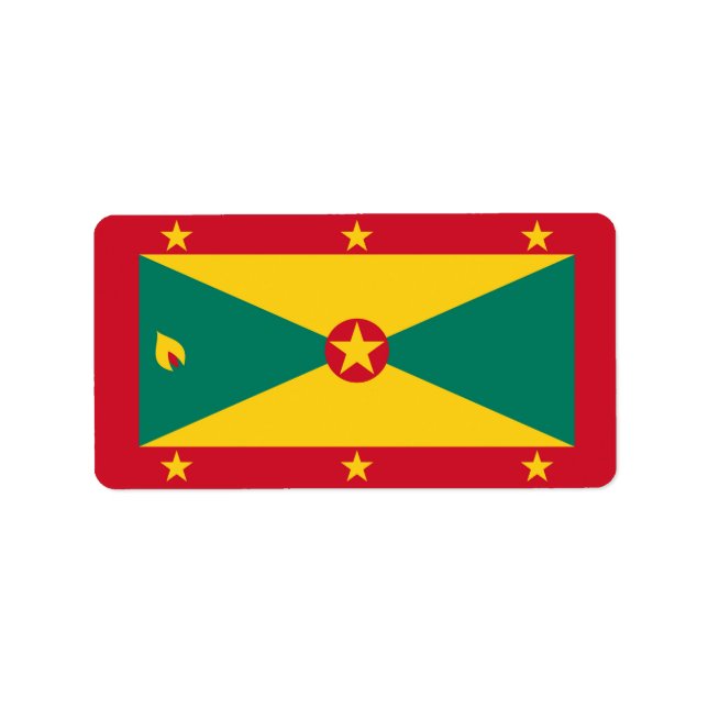 Étiquette Drapeau de la Grenade (Devant)