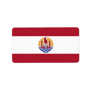Étiquette Drapeau de la Polynésie française