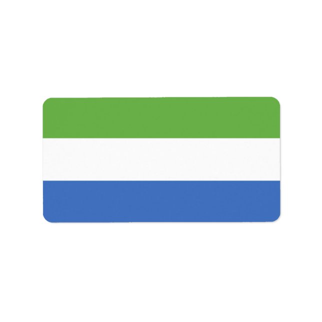 Étiquette drapeau de la Sierra Leone (Devant)