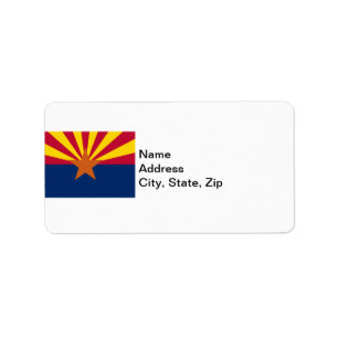 Étiquette Drapeau de l'État d'Arizona