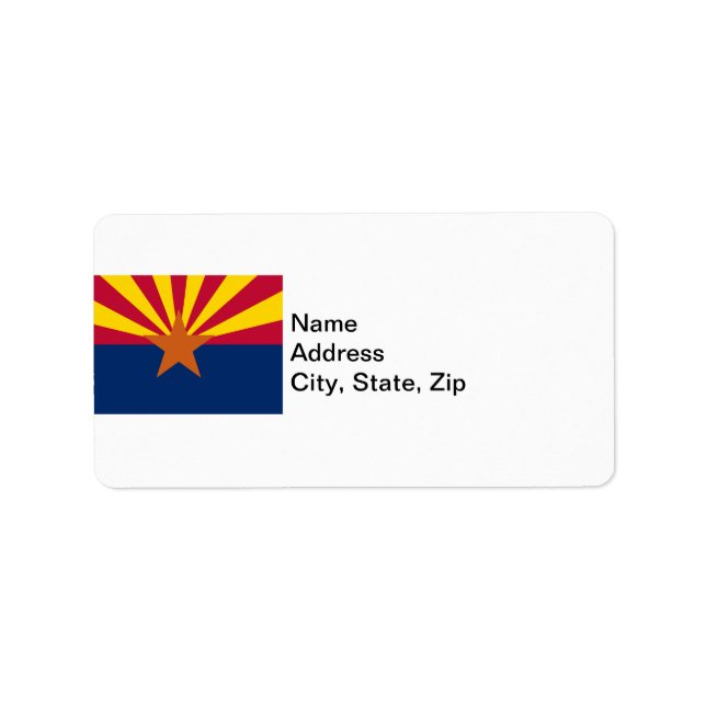 Étiquette Drapeau de l'État d'Arizona (Devant)
