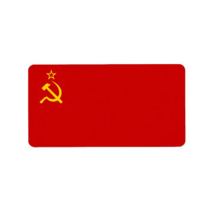 Étiquette drapeau de l'URSS