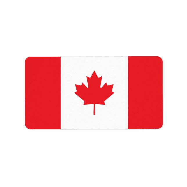 Étiquette Drapeau du Canada (Devant)
