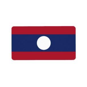 Étiquette Drapeau du Laos