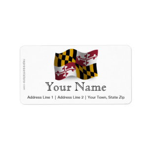 Étiquette Drapeau du Maryland