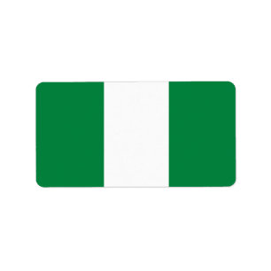Étiquette Drapeau du Nigeria