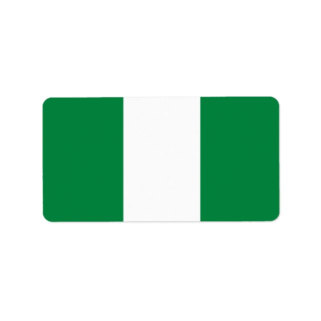 Étiquette Drapeau du Nigeria (Devant)