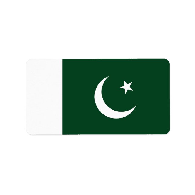 Étiquette Drapeau du Pakistan (Devant)