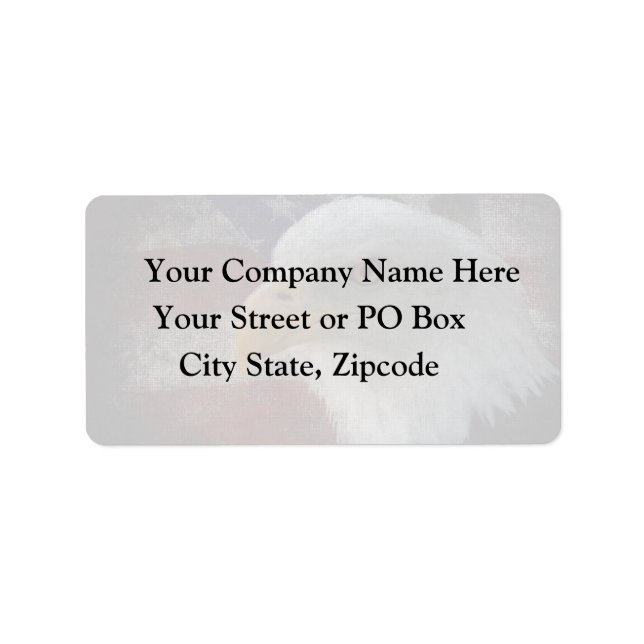 Étiquette Drapeau et aigle des États-Unis (Devant)