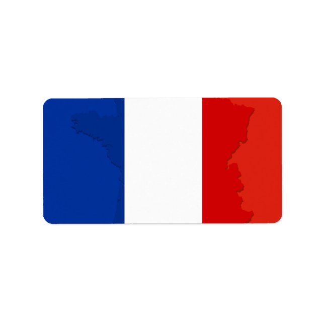Étiquette drapeau français (Devant)