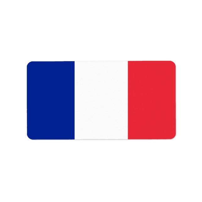 Étiquette Drapeau français (Devant)