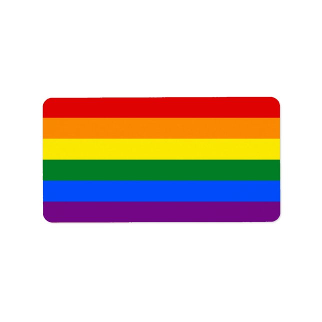 Étiquette Drapeau Gay pride arc-en-ciel LGBT (Devant)