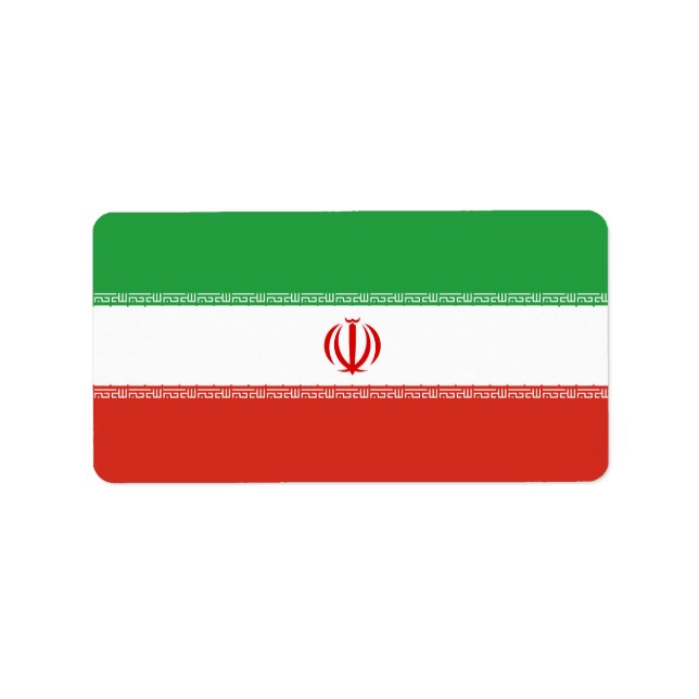 Étiquette Drapeau iranien (Devant)