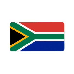 Étiquette drapeau sud-africain
