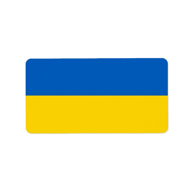 Étiquette Drapeau ukrainien (Devant)