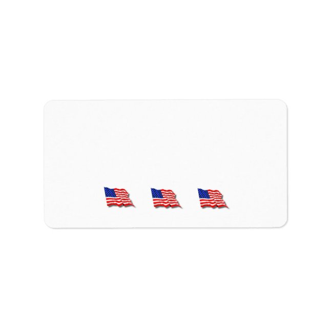 Étiquette Drapeaux américains (Devant)