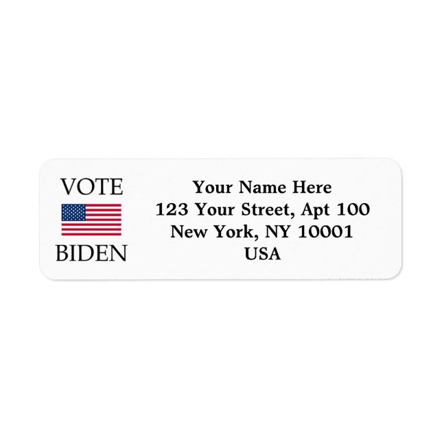 Étiquette du drapeau américain patriotique Biden (Devant)