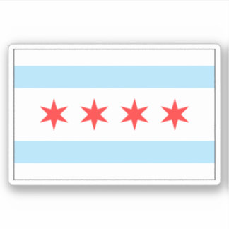 Étiquette du drapeau de Chicago