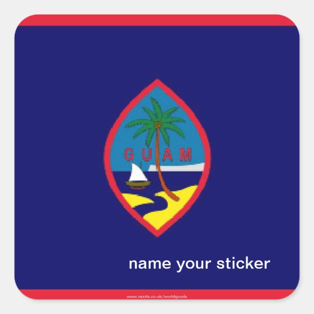 Étiquette du drapeau de Guam (Devant)