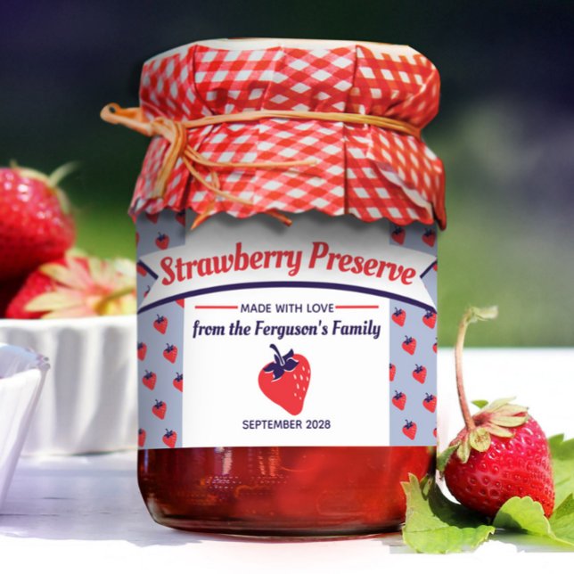 Étiquette du étiquette de la confiture de fraises  (Créateur téléchargé)