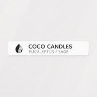 Étiquette du logo de la bougie fine