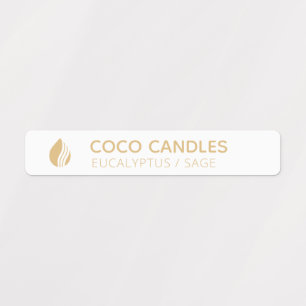 Étiquette du logo de la bougie fine  