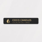 Étiquette du logo de la bougie fine