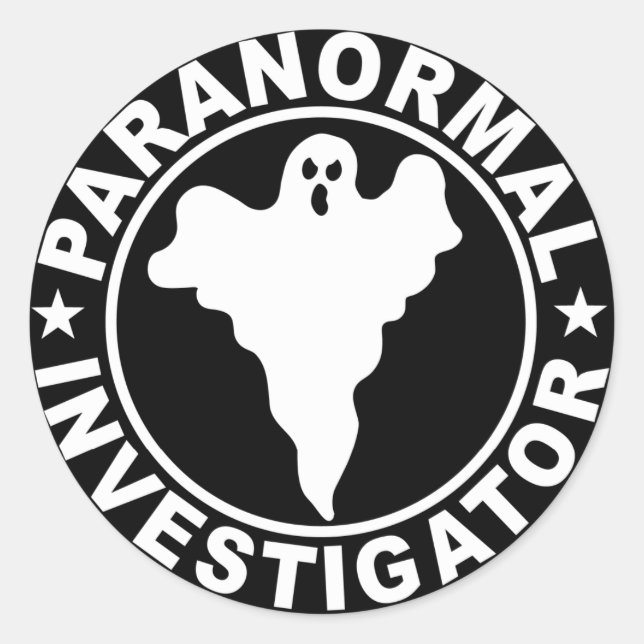 Étiquette du logo de l'enquêteur paranormal (Devant)