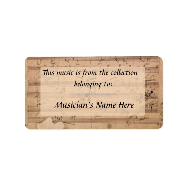 Étiquette du manuscrit Beethoven Hammerklavier Son (Devant)