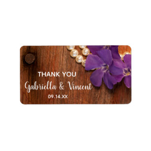 Étiquette du Merci Mariage Perles et Perles
