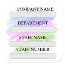 ÉTIQUETTE DU PERSONNEL STICKER POUR L'UTILISATION 