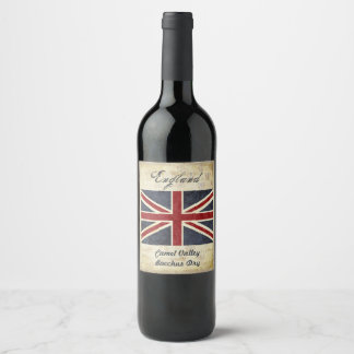 Étiquette du vin d'Angleterre