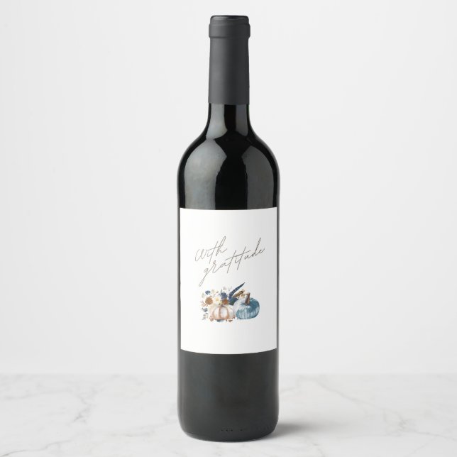 Étiquette du vin de Thanksgiving (Devant)