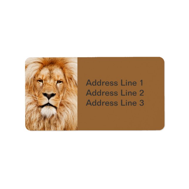 Étiquette du visage Lion (Devant)