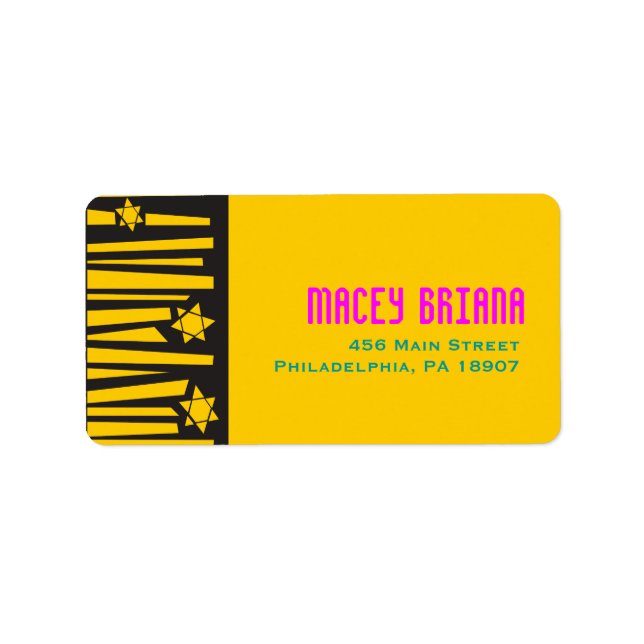 Étiquette ÉCHELLE de l'étiquette d'adresse de retour STARS (Devant)