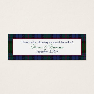 Étiquette écossaise Plaid Baird Tartan Wedding Fav